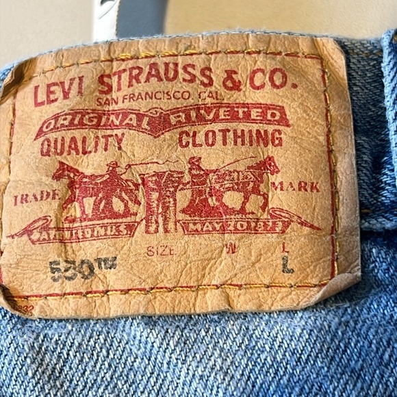 Levi’s Vintage 505 Classic Relaxed Tapered Jeans Size 14 L - Picture 9 of 13